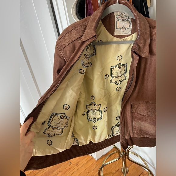 Vintages Paris Sport Club Leather Bomber Jacket - Large - Picture 4 of 6